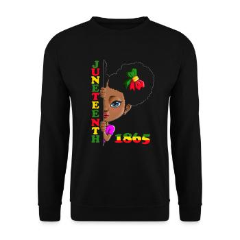 Brave Women Black Girl Juneteenth 1865 Fête des mères - Sweat-shirt Unisexe - noir - Devant - Alina (178cm) & Michal (187cm)