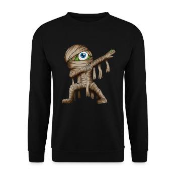 Horror Movie Halloween Mummy Design Kids Adults - Unisex Sweatshirt - black - Front - Alina (178cm) & Michal (187cm)