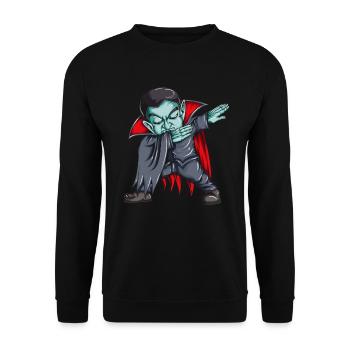 Soirée film d’horreur Dracula Vampire fait Dab Kids - Sweat-shirt Unisexe - noir - Devant - Alina (178cm) & Michal (187cm)