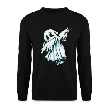 Ghost haunts around and makes Dab Halloween costume - Unisex Sweatshirt - black - Front - Alina (178cm) & Michal (187cm)