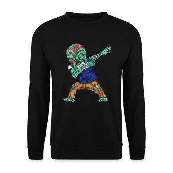 Monster Dabbing Zombie Danses Dab Scary Costume - Sweat-shirt Unisexe - noir - Devant - Alina (178cm) & Michal (187cm)