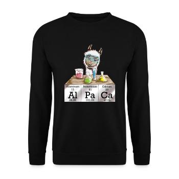 Mignon mignon Alpaga Chemicals Al Pa Ca Lala - Sweat-shirt Unisexe - noir - Devant - Alina (178cm) & Michal (187cm)