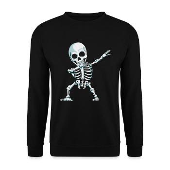 Dab Skeleton Horror Horror Outfit Skeleton Cadeau - Sweat-shirt Unisexe - noir - Devant - Alina (178cm) & Michal (187cm)
