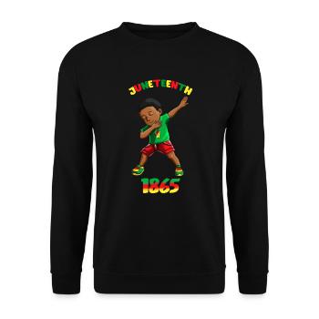 Black Boy Juneteenth 1865 Freiheit Freedom Day - Unisex Sweatshirt - black - Front - Alina (178cm) & Michal (187cm)