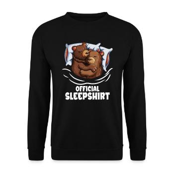 Official Sleepshirt Bear Couple Bear Mom Baby - Unisex Sweatshirt - black - Front - Alina (178cm) & Michal (187cm)