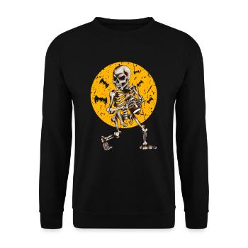 Football Halloweenoutfit Kids Gruseln Footballfan - Unisex Pullover - Schwarz - Vorne - Alina (178cm) & Michal (187cm)