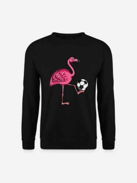 Fussballtrainer Fussballspieler Flamingo Fussball - Unisex Pullover - Schwarz