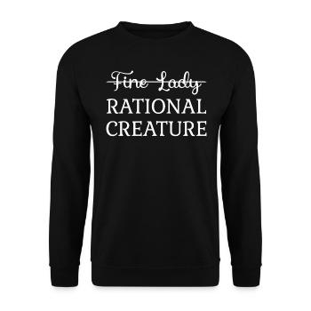 Überzeugung Jane Austen - Rationales Wesen I - Unisex Pullover - Schwarz - Vorne - Alina (178cm) & Michal (187cm)
