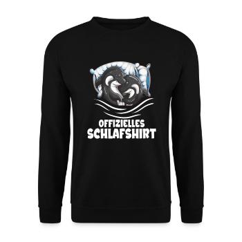 Schlafshirt Orca Paar Kinder Erwachsene Schafen - Unisex Pullover - Schwarz - Vorne - Alina (178cm) & Michal (187cm)