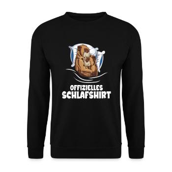 Erdmännchen Schlafshirt Schlafoutfit Nachthemd - Unisex Pullover - Schwarz - Vorne - Alina (178cm) & Michal (187cm)