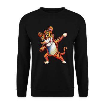 Jahr des Tigers Asiatischer Tiger Fan Outfit Kids - Unisex Pullover - Schwarz - Vorne - Alina (178cm) & Michal (187cm)