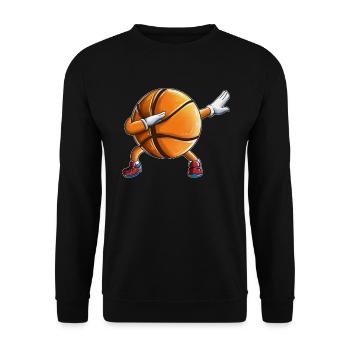 Basketball Fan Kids Sport Spiel Training Outfit - Unisex Pullover - Schwarz - Vorne - Alina (178cm) & Michal (187cm)