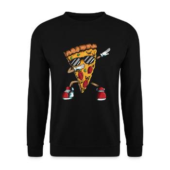 Pizza Maker Food Cook Cooking Favorite Dish Dab - Unisex Sweatshirt - black - Front - Alina (178cm) & Michal (187cm)