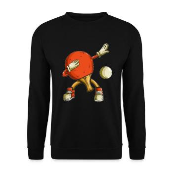Tennis Table Tennis Tenue de Sport Enfants Dabbing - Sweat-shirt Unisexe - noir - Devant - Alina (178cm) & Michal (187cm)