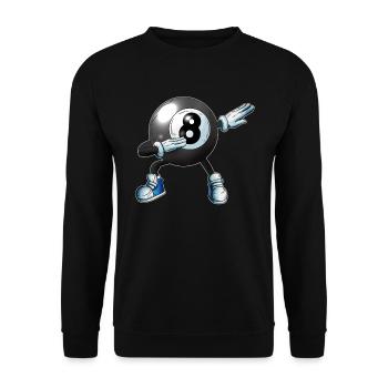 Billard Kugel macht Dabbing Fan Kids Erwachsene - Unisex Pullover - Schwarz - Vorne - Alina (178cm) & Michal (187cm)