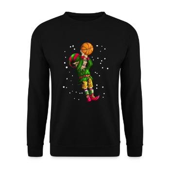 Basketball Christmas team plays basketball gift - Unisex Sweatshirt - black - Front - Alina (178cm) & Michal (187cm)