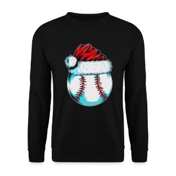 Joueur de baseball X-Mas Outfit Joueur de baseball Baseball - Sweat-shirt Unisexe - noir - Devant - Alina (178cm) & Michal (187cm)
