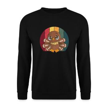Thanksgiving Turquie dans un design vintage - Sweat-shirt Unisexe - noir - Devant - Alina (178cm) & Michal (187cm)