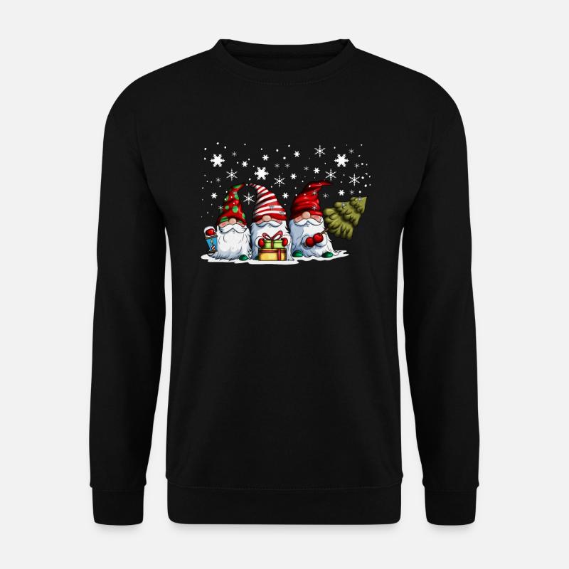 Lustig Weihnachtsmänner Verkleidung Weihnachtszeit - Unisex Pullover - Schwarz