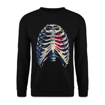 The Heart, Ver. 2 - Unisex Sweatshirt - black - Front - Alina (178cm) & Michal (187cm)