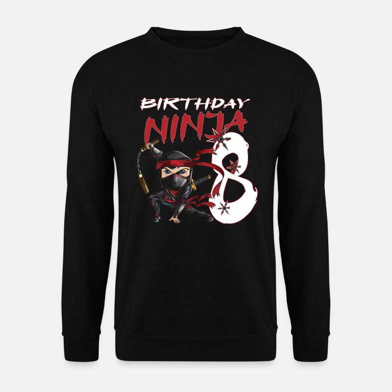 8 Geburtstag Ninja Kampfkunst Kampfsport Ninja - Unisex Pullover - Schwarz