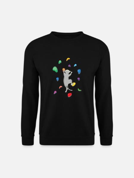 Mur d’escalade de chat domestique - Sweat-shirt Unisexe - noir