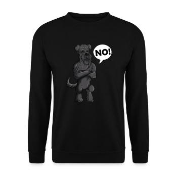 Hundebesitzer Hunde No Spruch Hund Haustier - Unisex Pullover - Schwarz - Vorne - Alina (178cm) & Michal (187cm)