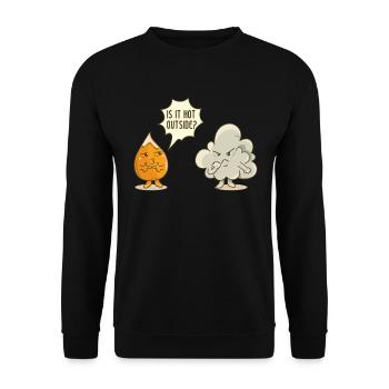 funny corn corn on the cob in the sun popcorn - Unisex Sweatshirt - black - Front - Alina (178cm) & Michal (187cm)