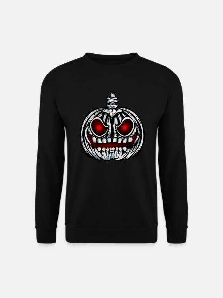 Skeleton Pumpkin Luminous Skeleton Halloween - Unisex Sweatshirt - black