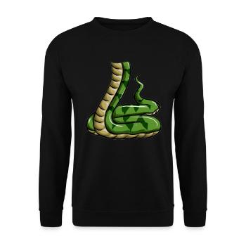 Serpent Reptilien, Pangolin, Corps de Serpent - Sweat-shirt Unisexe - noir - Devant - Alina (178cm) & Michal (187cm)