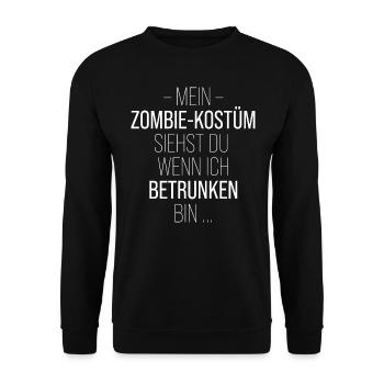 Zombiekostüm halloween zombie kostüm - Unisex Pullover - Schwarz - Vorne - Alina (178cm) & Michal (187cm)