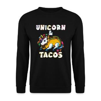 Mexique Food Taco Mexican Unicorn Lover - Sweat-shirt Unisexe - noir - Devant - Alina (178cm) & Michal (187cm)