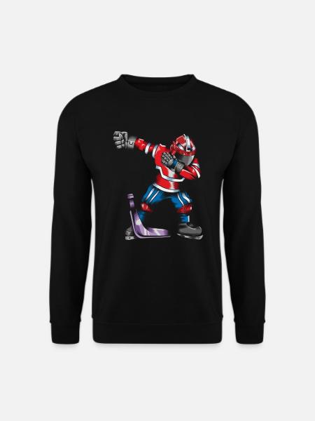 Eissport Eishockey Spieler macht den Dab Tanz - Unisex Pullover - Schwarz