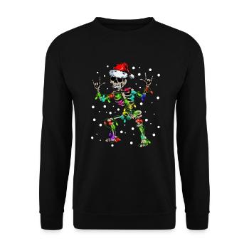 Noël Fées de Noël Lumières Costume d’Halloween - Sweat-shirt Unisexe - noir - Devant - Alina (178cm) & Michal (187cm)