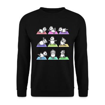 Yoga Sport Training Exercise Yoga Fan Yoga Fitness - Unisex Sweatshirt - black - Front - Alina (178cm) & Michal (187cm)