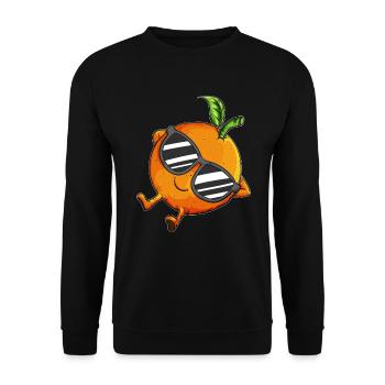 Sunglasses Orange Cold Orange Juice Fruit - Unisex Sweatshirt - black - Front - Alina (178cm) & Michal (187cm)