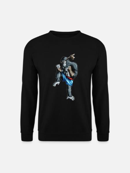 Kickboxing Singe Orang-outan Kampsport Boxer Singe - Sweat-shirt Unisexe - noir