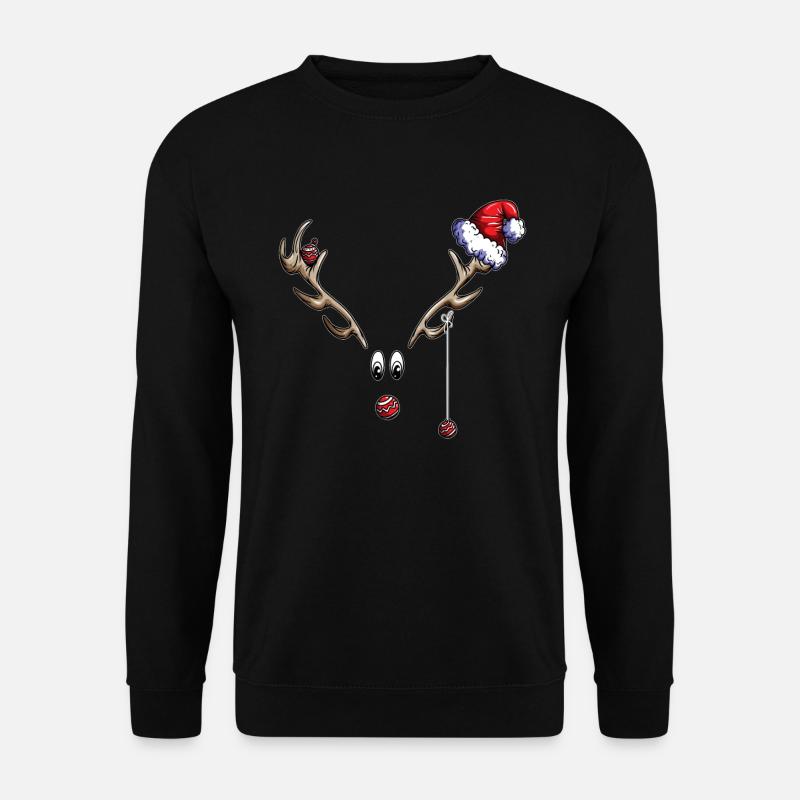 Weihnachtsfest Rentier Frohe Weihnachten - Unisex Pullover - Schwarz