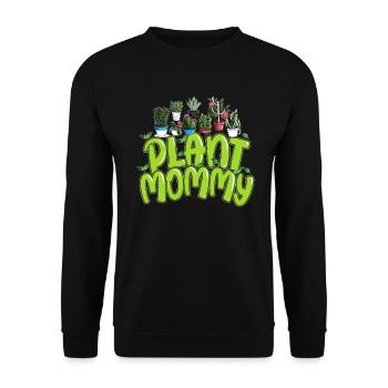 Plant Mommy Mom Grandmother Plant Outfit Cactus - Unisex Sweatshirt - black - Front - Alina (178cm) & Michal (187cm)