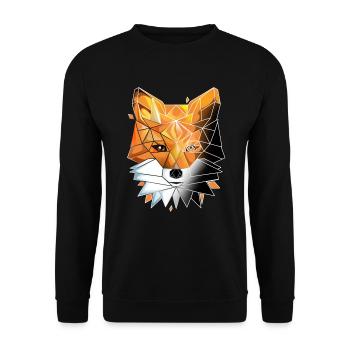 Géométrique Fox Lover Math Géométrie - Sweat-shirt Unisexe - noir - Devant - Alina (178cm) & Michal (187cm)