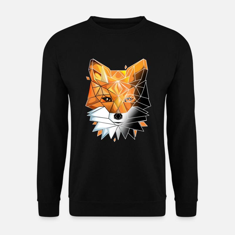 Geometric Fox Lover Math Geometry - Unisex Sweatshirt - black