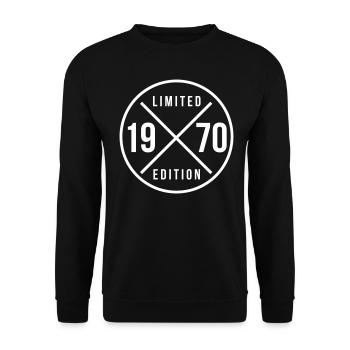 Limited Edition 1970 Geburtstag 1970 - Unisex Pullover - Schwarz - Vorne - Alina (178cm) & Michal (187cm)