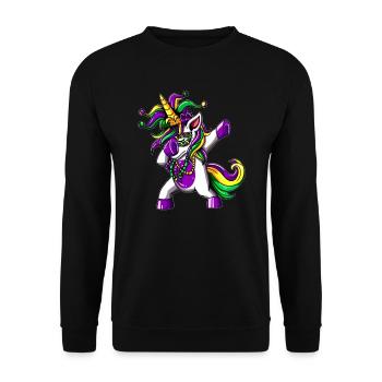 Licorne Fool Trick Fun Dabbing Dancing Dab - Sweat-shirt Unisexe - noir - Devant - Alina (178cm) & Michal (187cm)