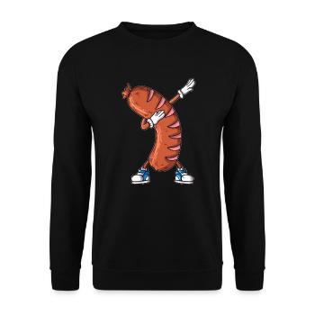 Grilling Charcoal Grill Sausage Roaster Makes Dabbibg - Unisex Sweatshirt - black - Front - Alina (178cm) & Michal (187cm)