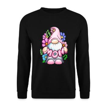 Femmes Amoureux Des Plantes Gnomes Maman Figurine - Sweat-shirt Unisexe - noir - Devant - Alina (178cm) & Michal (187cm)