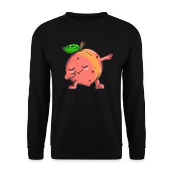 Fruit Lover Vegan Live Dabbing Pêche - Sweat-shirt Unisexe - noir - Devant - Alina (178cm) & Michal (187cm)