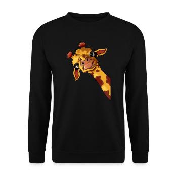 Africa Holiday Steppe Giraffe Kids Lover - Unisex Sweatshirt - black - Front - Alina (178cm) & Michal (187cm)