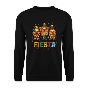 Fiesta Mexico Holiday Music Band Holiday Shirt - Unisex Sweatshirt - black - Front - Alina (178cm) & Michal (187cm)
