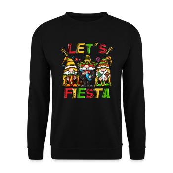 Let's Fiesta Mexico Holiday Music Band Holiday Shirt - Unisex Sweatshirt - black - Front - Alina (178cm) & Michal (187cm)