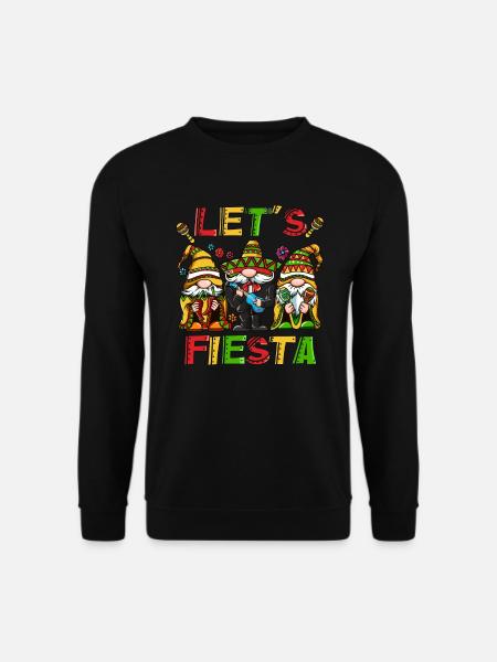 Let's Fiesta Mexico Holiday Music Band Holiday Shirt - Unisex Sweatshirt - black